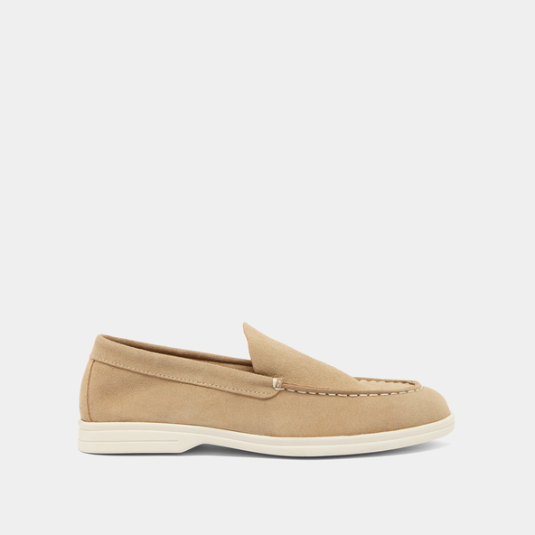 Jonak Closed Toe Loafers In Beige Suede ORLANE
