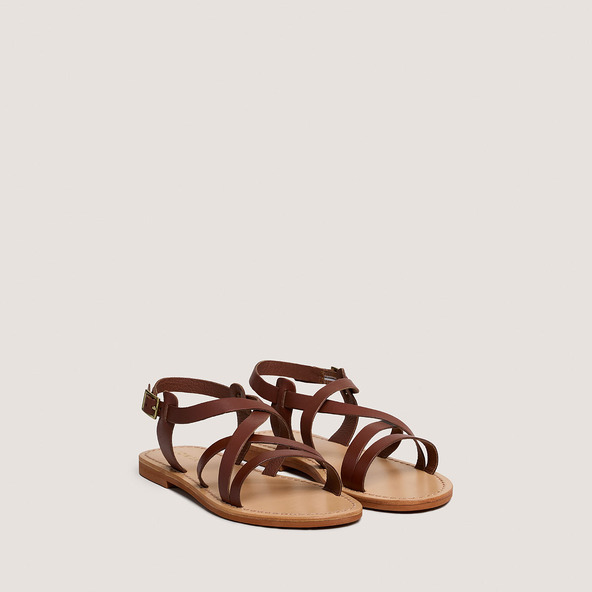 Jonak Cognac-coloured Sandals In Leather WISCHIA
