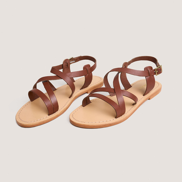 Jonak Cognac-coloured Sandals In Leather WISCHIA