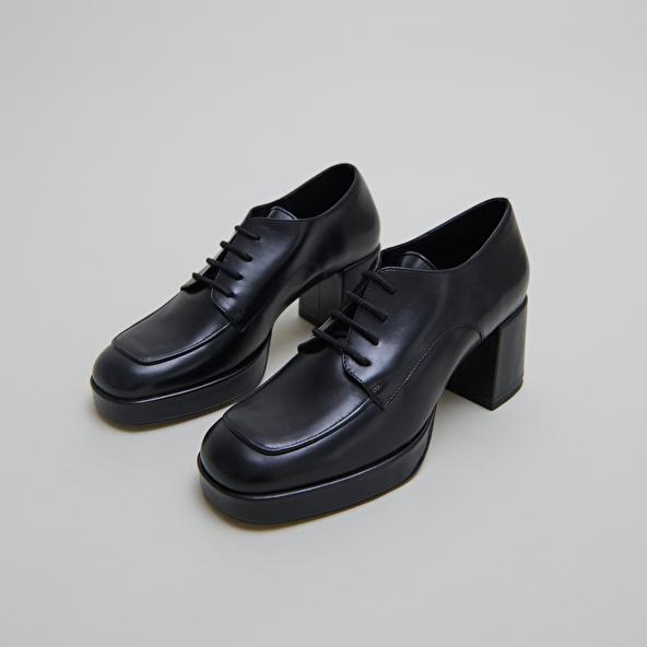 Jonak Derbies à Talons In Black Leather VIVALDI