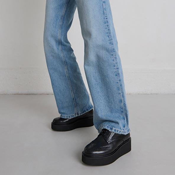 Jonak Derbies Compensées In Black Leather ADRIELLE