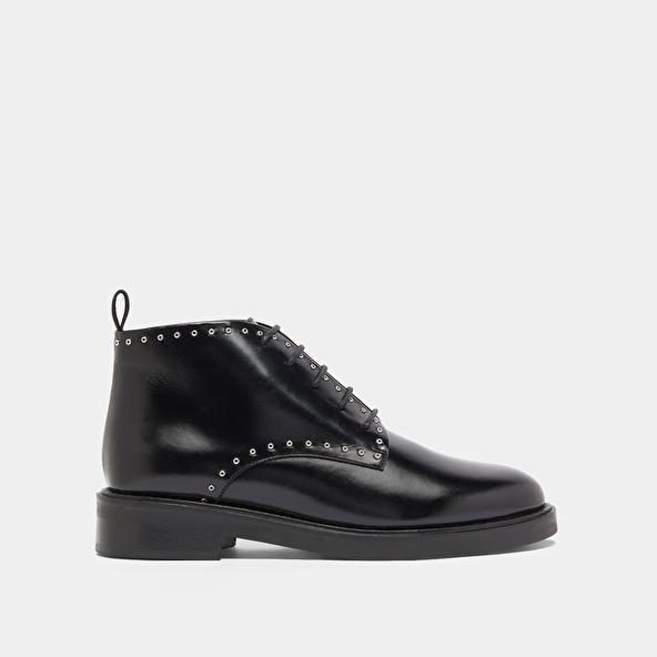Jonak Derbies Hautes In Black Leather DUTRONC