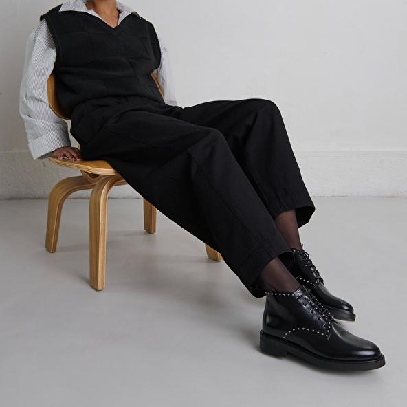 Jonak Derbies Hautes In Black Leather DUTRONC