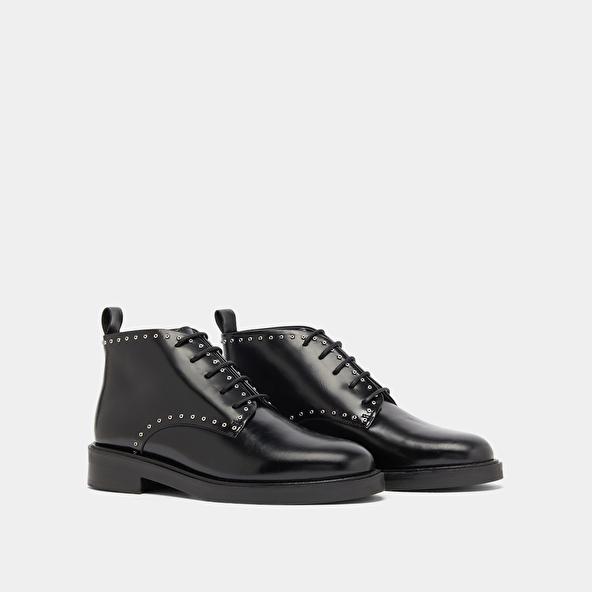 Jonak Derbies Hautes In Black Leather DUTRONC