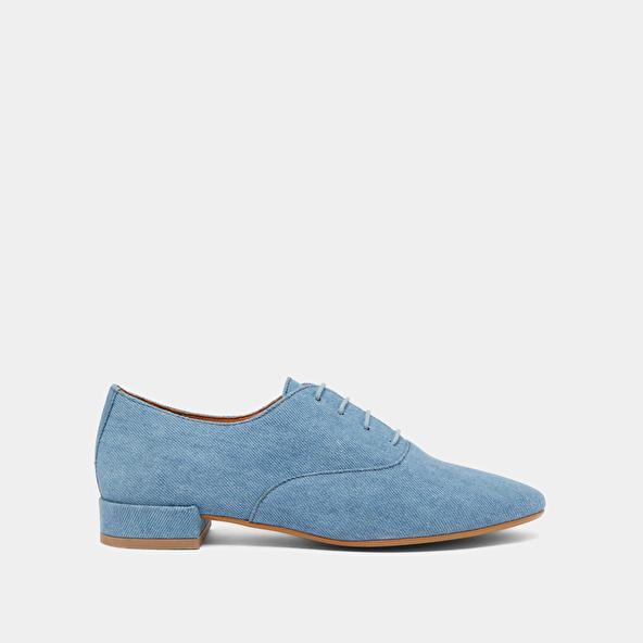 Jonak Flat-heeled Richelieus In Blue Denim ADENISE