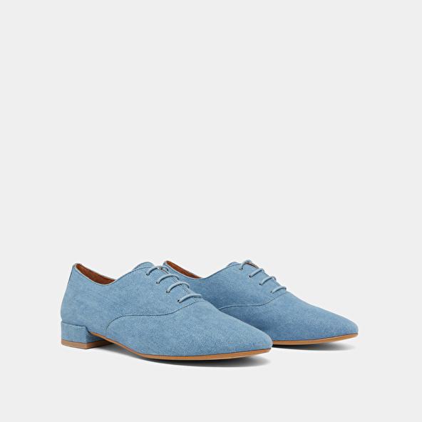 Jonak Flat-heeled Richelieus In Blue Denim ADENISE