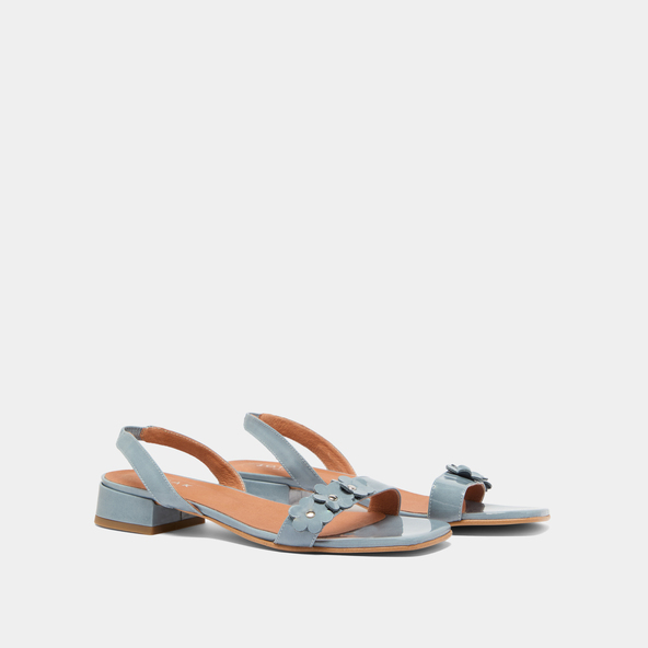 Jonak Flower Sandals In Jeans Varnish ANOUCHKA