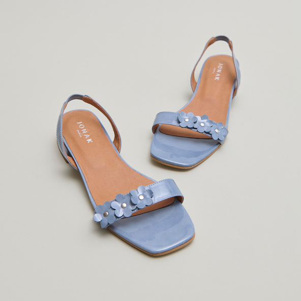 jonak Flower sandals in jeans varnish ANOUCHKA
