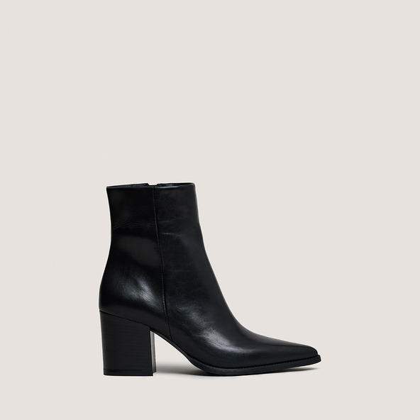 jonak Heeled ankle boots in black leather PRIDE