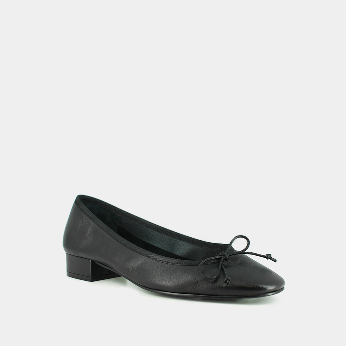 Jonak Heeled Ballet Flats In Black Leather DADOU