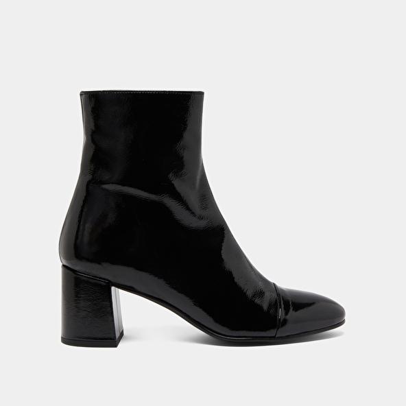 Jonak Heeled Boots In Black Pleated Patent DONIAMA