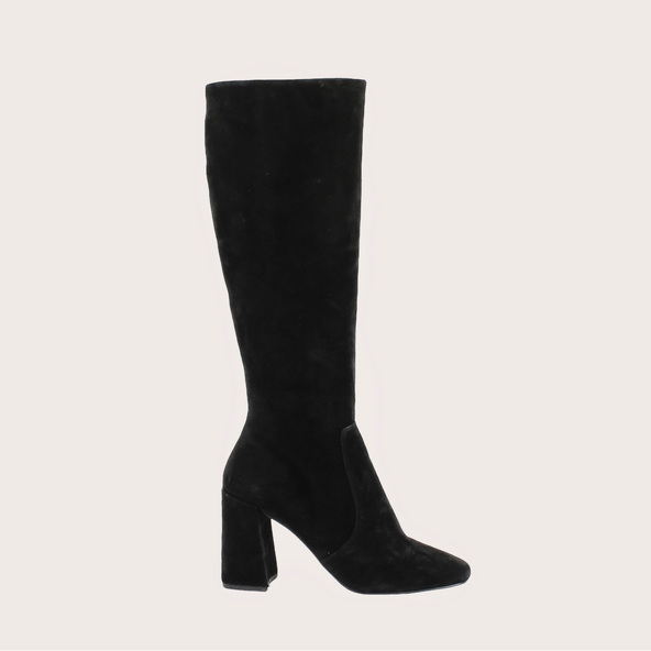 jonak Heeled boots in black velvet DUNY