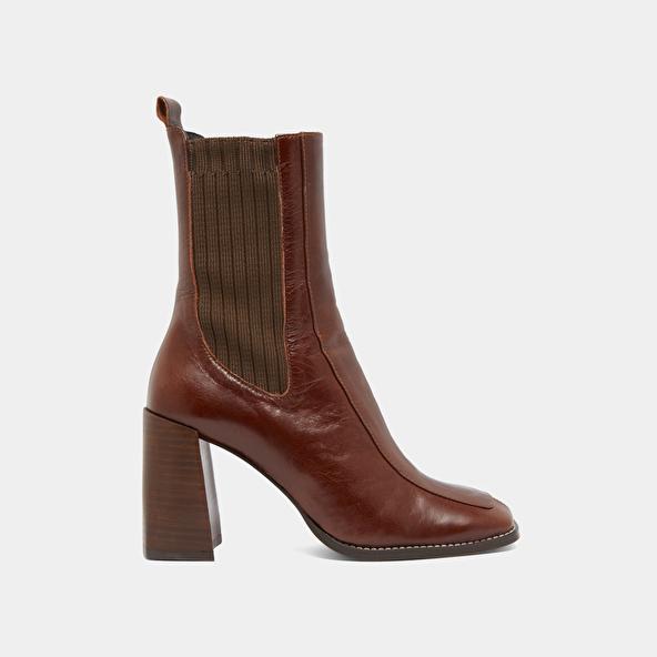 Jonak Heeled Boots In Brown Leather VANTI