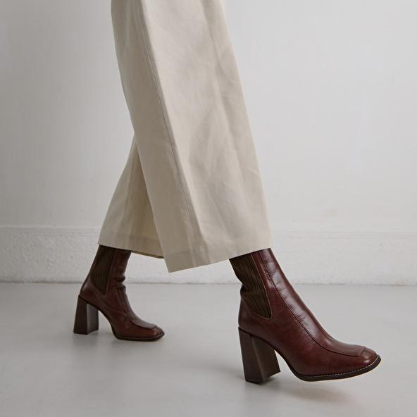 jonak Heeled boots in brown leather VANTI