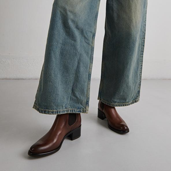 Jonak Heeled Lowboots In Suede Cognac CALCUTTO