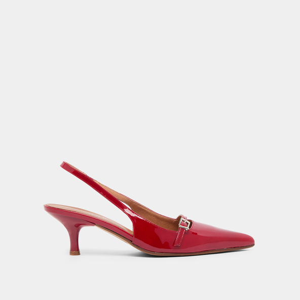 Jonak Heeled Pumps In Red Varnish DAMOISELLE