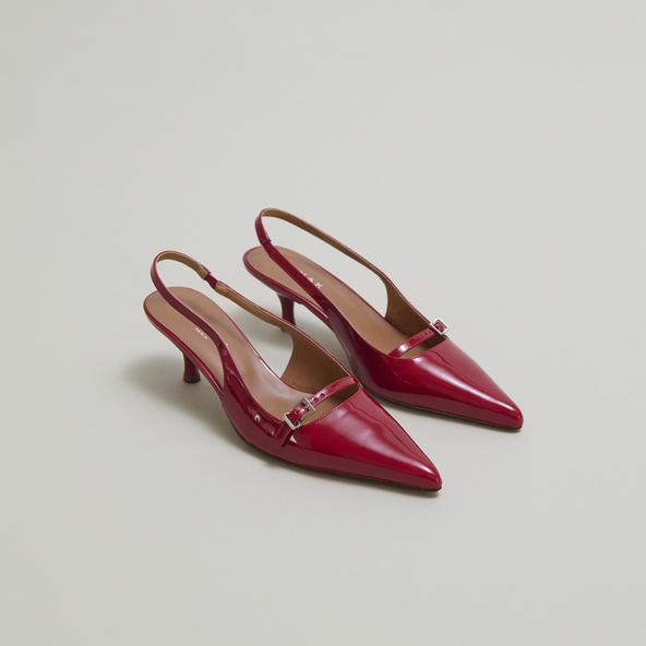 Jonak Heeled Pumps In Red Varnish DAMOISELLE