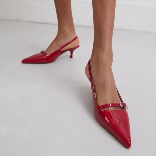 jonak Heeled pumps in red varnish DAMOISELLE