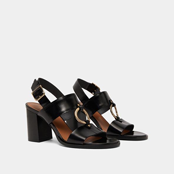 Jonak Heeled Sandals In Black Leather DORE