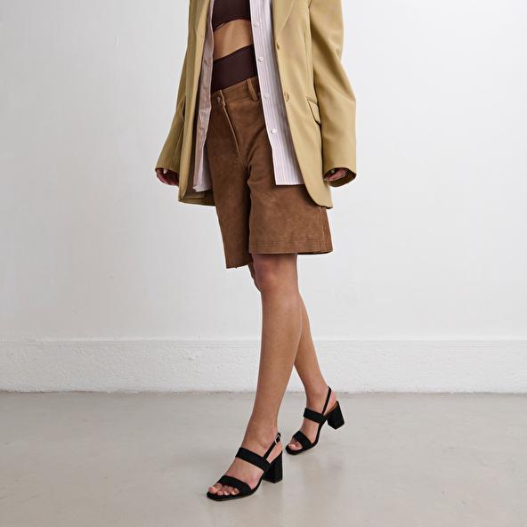 jonak Heeled sandals in black velvet VICO