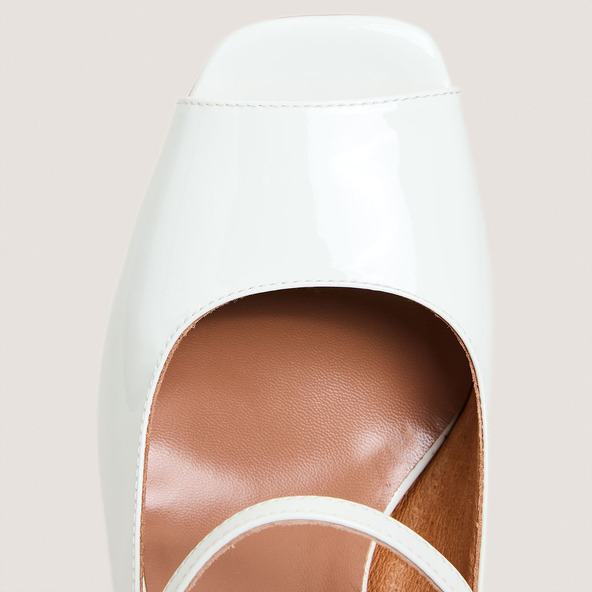 Jonak Heeled Slingbacks In Pearl Varnish DISCRET