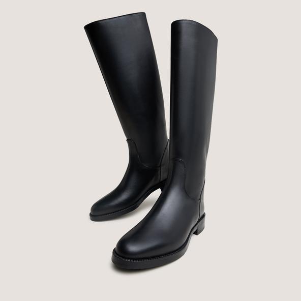 jonak High boots in black leather FLEUR