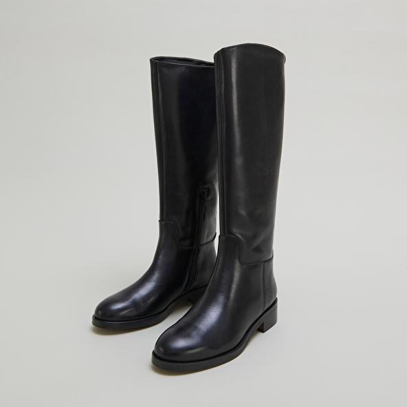 Jonak High Boots In Black Leather MACARON