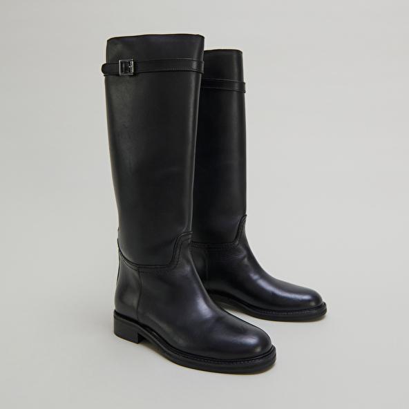 jonak High boots in black leather ROMANE