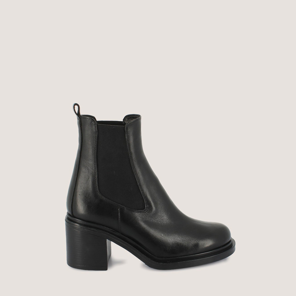 jonak High-heeled boots in black leather MAYA