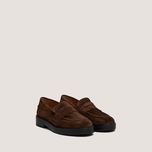 Jonak Loafers With Round Toe In Brown Suede MIRNA