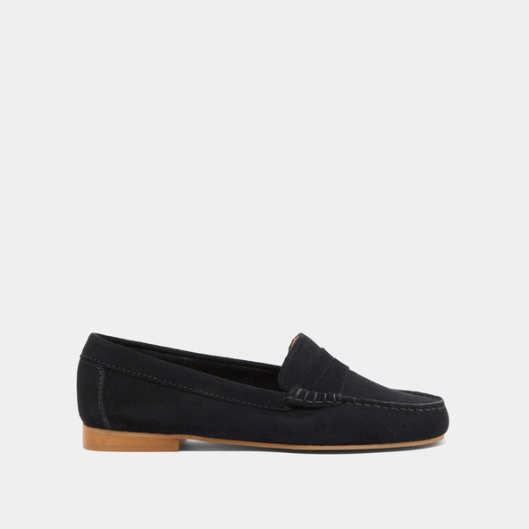 Jonak Loafers With Topstitching In Navy Crust GREG