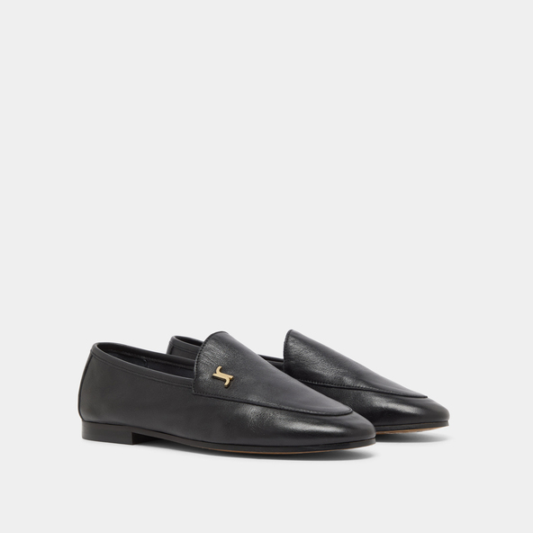 Jonak Monogrammed Loafers In Black Leather DATY