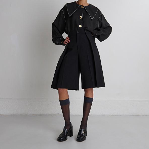 Jonak Monogrammed Loafers In Black Leather VIOLON