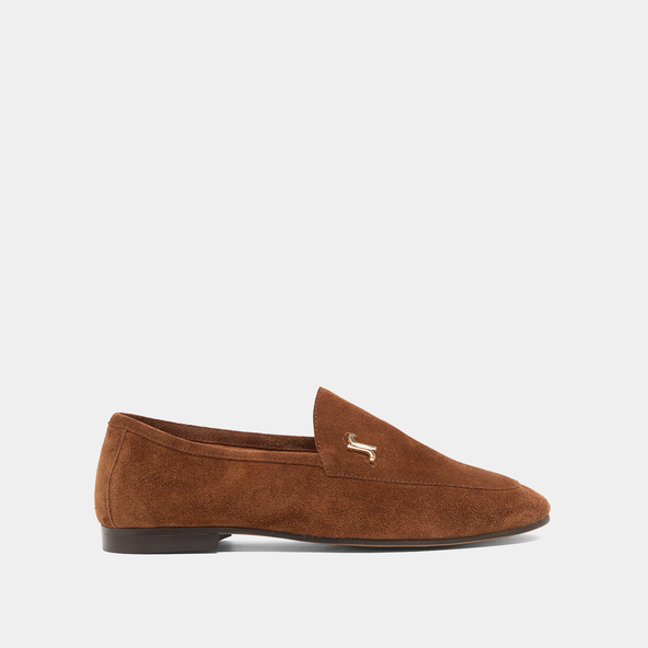 Jonak Monogrammed Loafers In Cognac Leather DATY