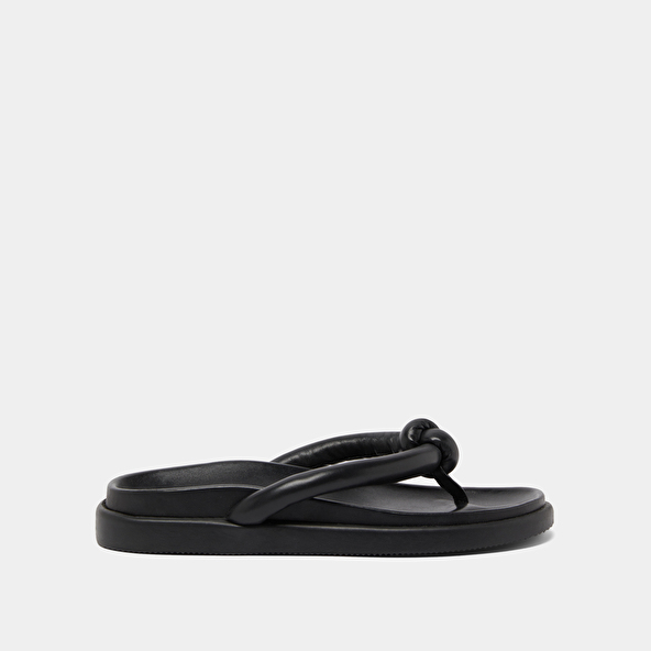 Jonak Mules With Straps In Black Leather WOODLAND