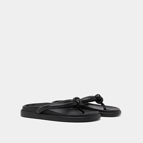 Jonak Mules With Straps In Black Leather WOODLAND
