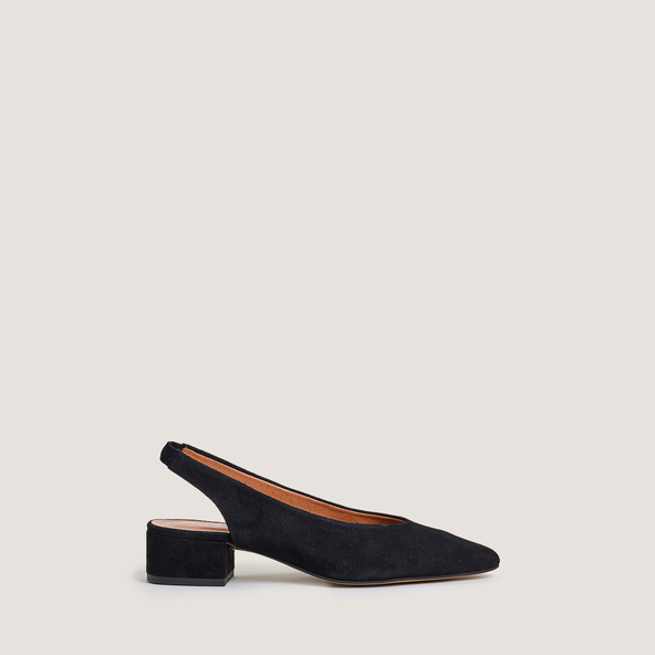 Jonak Open Toe Ballet Flats In Black Velvet VINCE