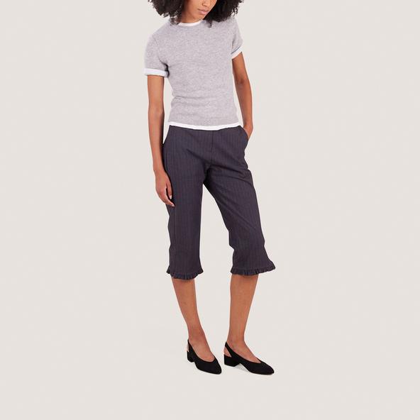 jonak Open Toe Ballet Flats in black velvet VINCE