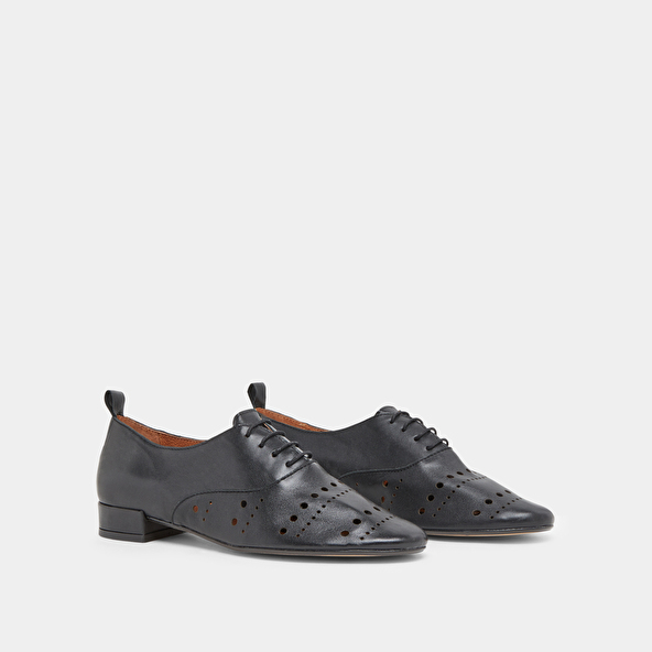 Jonak Oxfords With Laces In Black Leather ADENAE