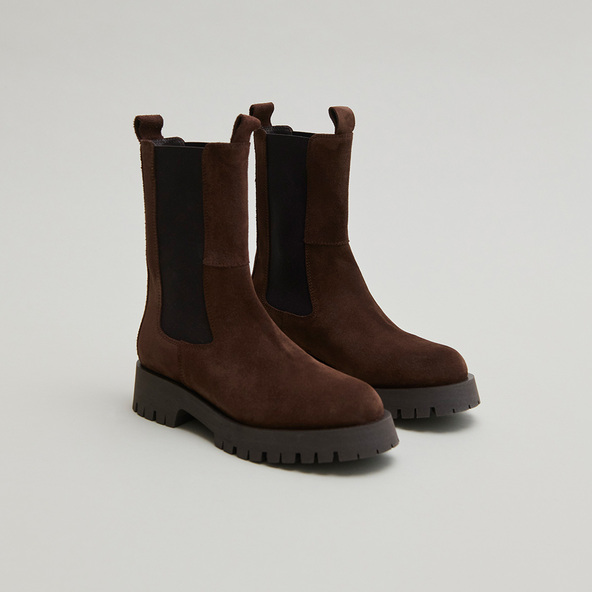 jonak Platform ankle boots in brown suede RIDLE