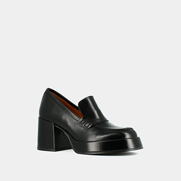 Jonak Platform Loafers In Black Leather BRAD