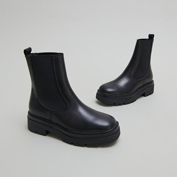 Jonak Platform Lowboots In Black Leather PICUS