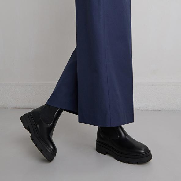 jonak Platform lowboots in black leather PICUS