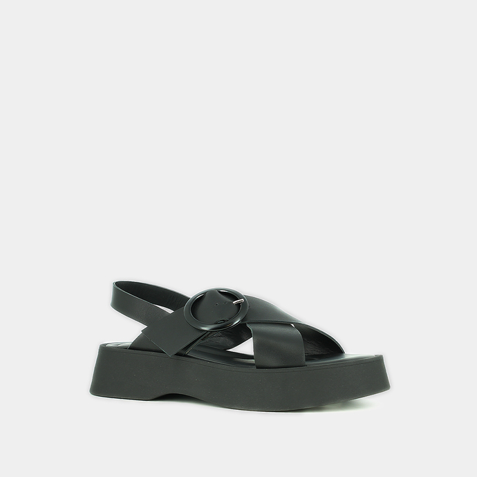 Jonak Platform Sandals In Black Leather EMILIA