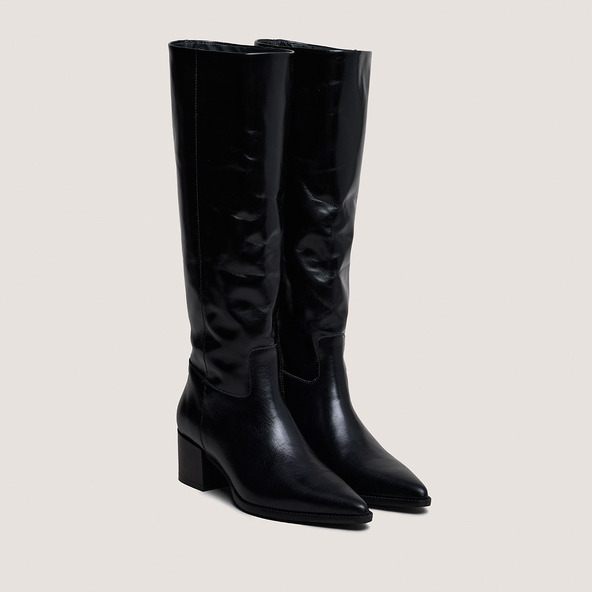 Jonak Pointed-toe Boots In Black Leather PRIERE