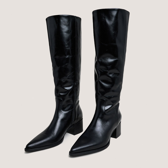 Jonak Pointed-toe Boots In Black Leather PRIERE