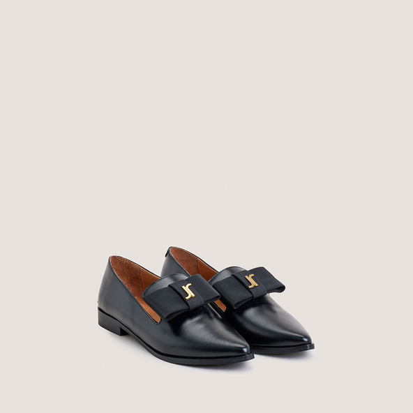 jonak Pointed-toe loafers in black leather ADOREE