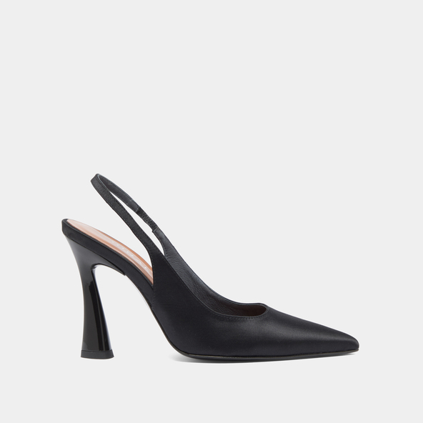 Jonak Pointed-toe Slingbacks In Black Satin DRESSY
