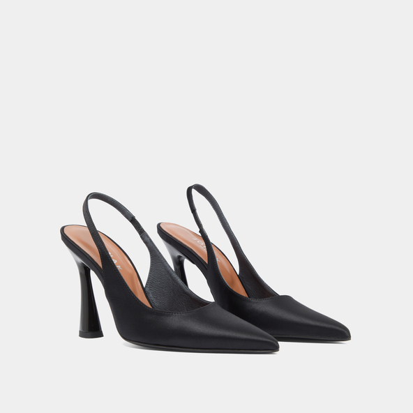 Jonak Pointed-toe Slingbacks In Black Satin DRESSY