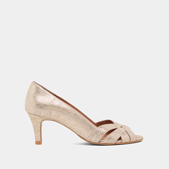 Jonak Pumps In Platinum Laminated Velvet DAVIA